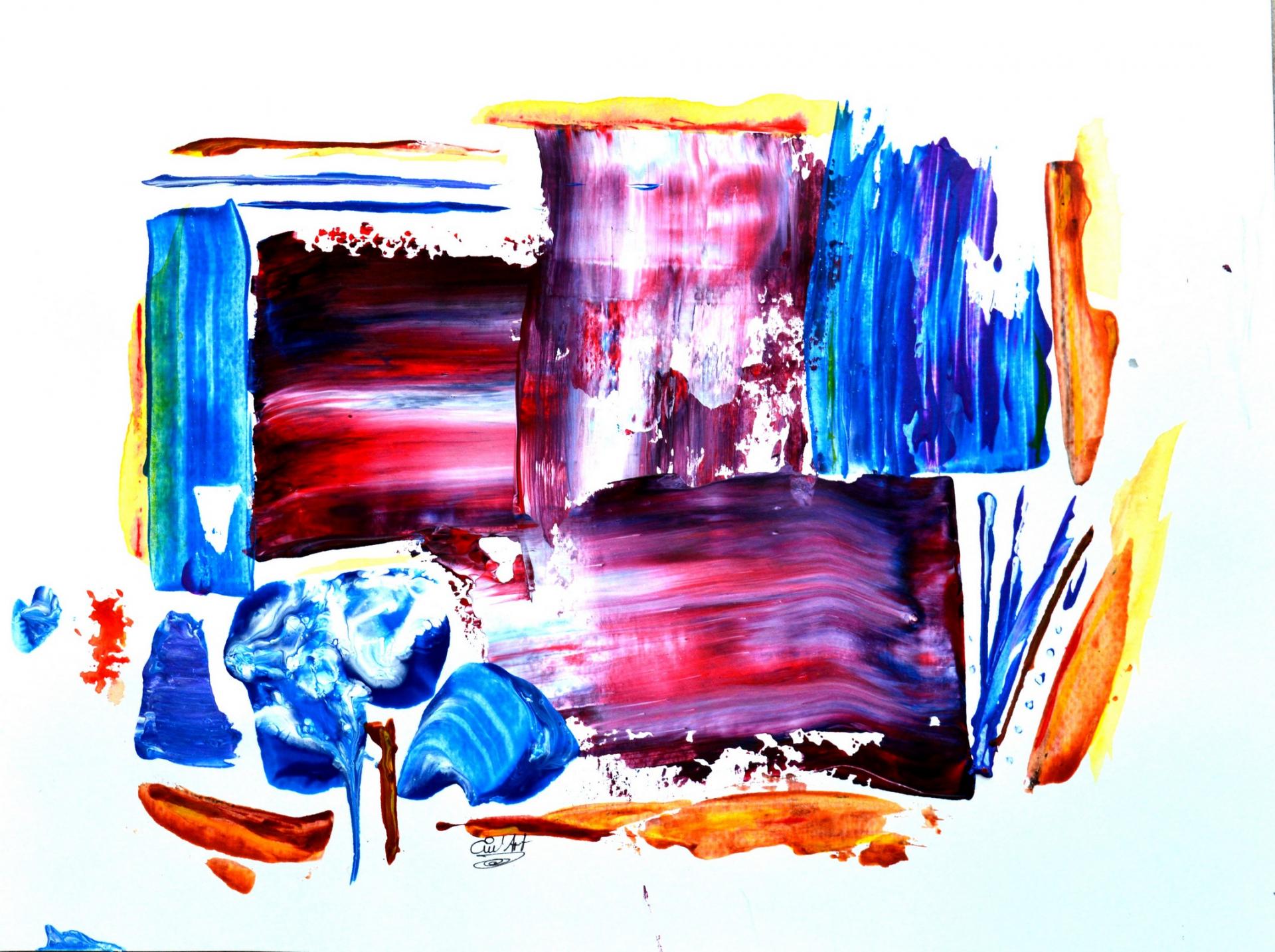 Em'Anation, abstract multicolor acrylic painting by Emmanuelle Baudry
