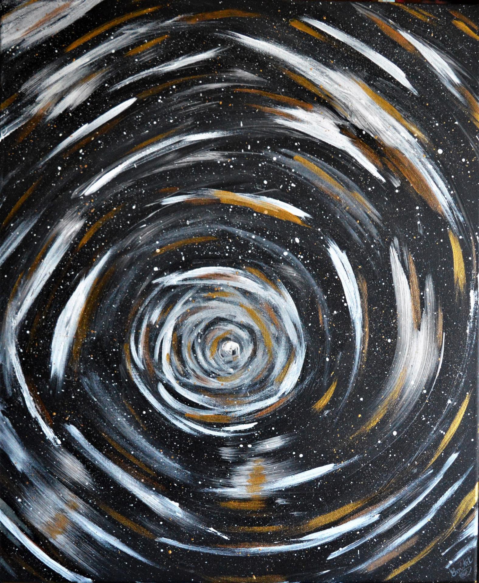 Graines d'étoiles, acrylique galactique sur toile par Emmanuelle Baudry