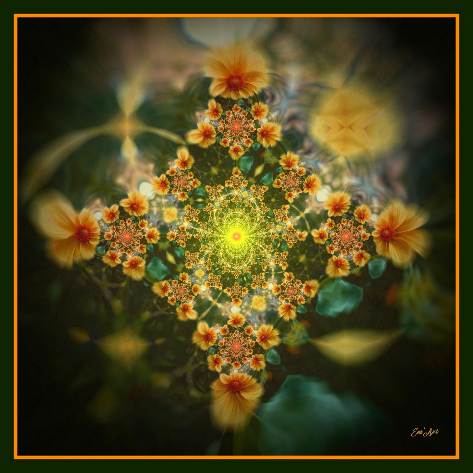 Tourne solaire IV, photographie florale surréaliste par Emmanuelle Baudry
