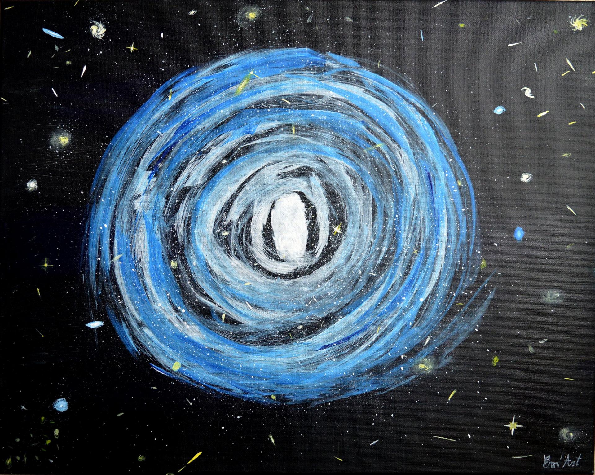 Cosmic Message, acrylic on canvas by Emmanuelle Baudry