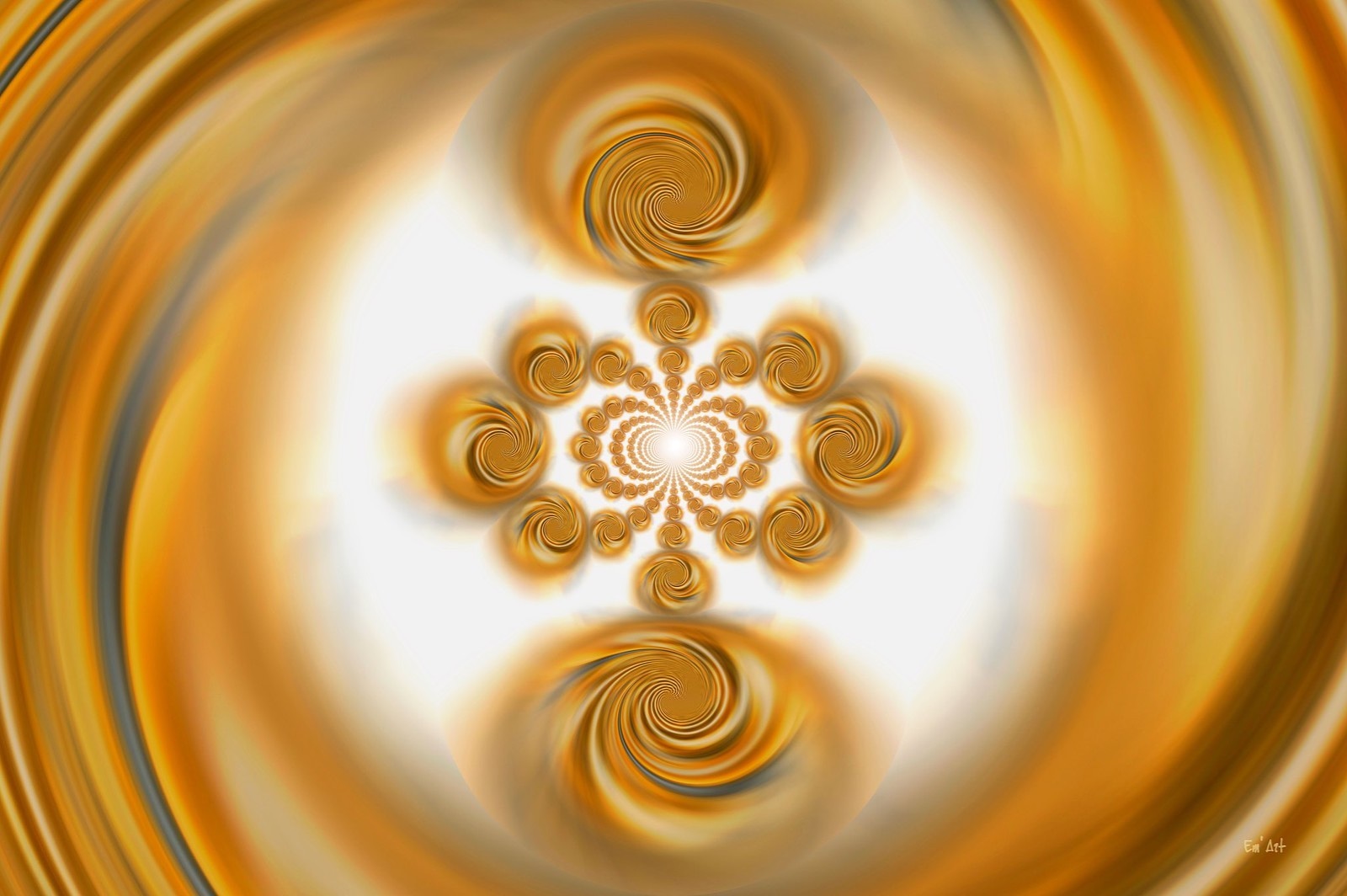 Univers fractal, art numérique abstrait par Em'Art 30 x 45 cm.